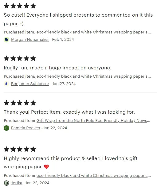 The North Pole Sun review on Etsy