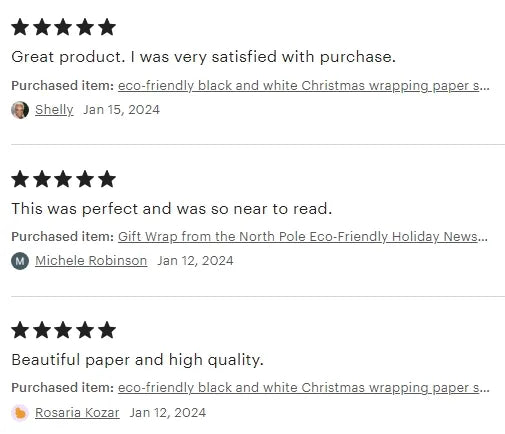 The North Pole Sun review on Etsy