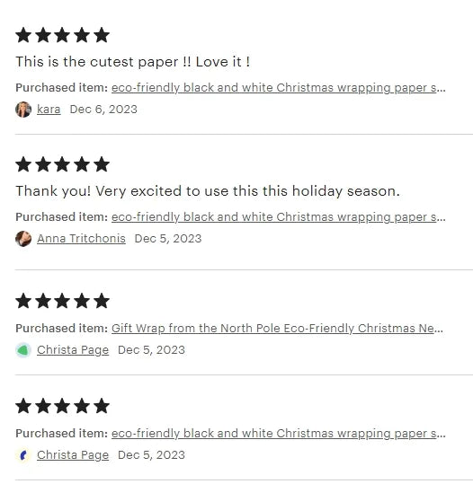 The North Pole Sun review on Etsy